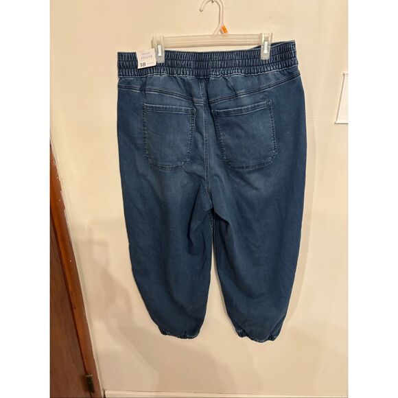 Lane Bryant Pul-On Cloud Knot Jogger Size 18 Dark Wash Knit Denim NWT - Picture 9 of 9